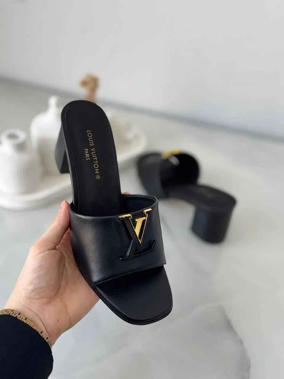 Elegant Calf Leather Mules