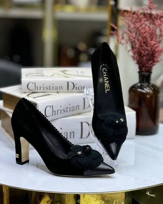 Floral Heel Pumps - Faizah Outlet