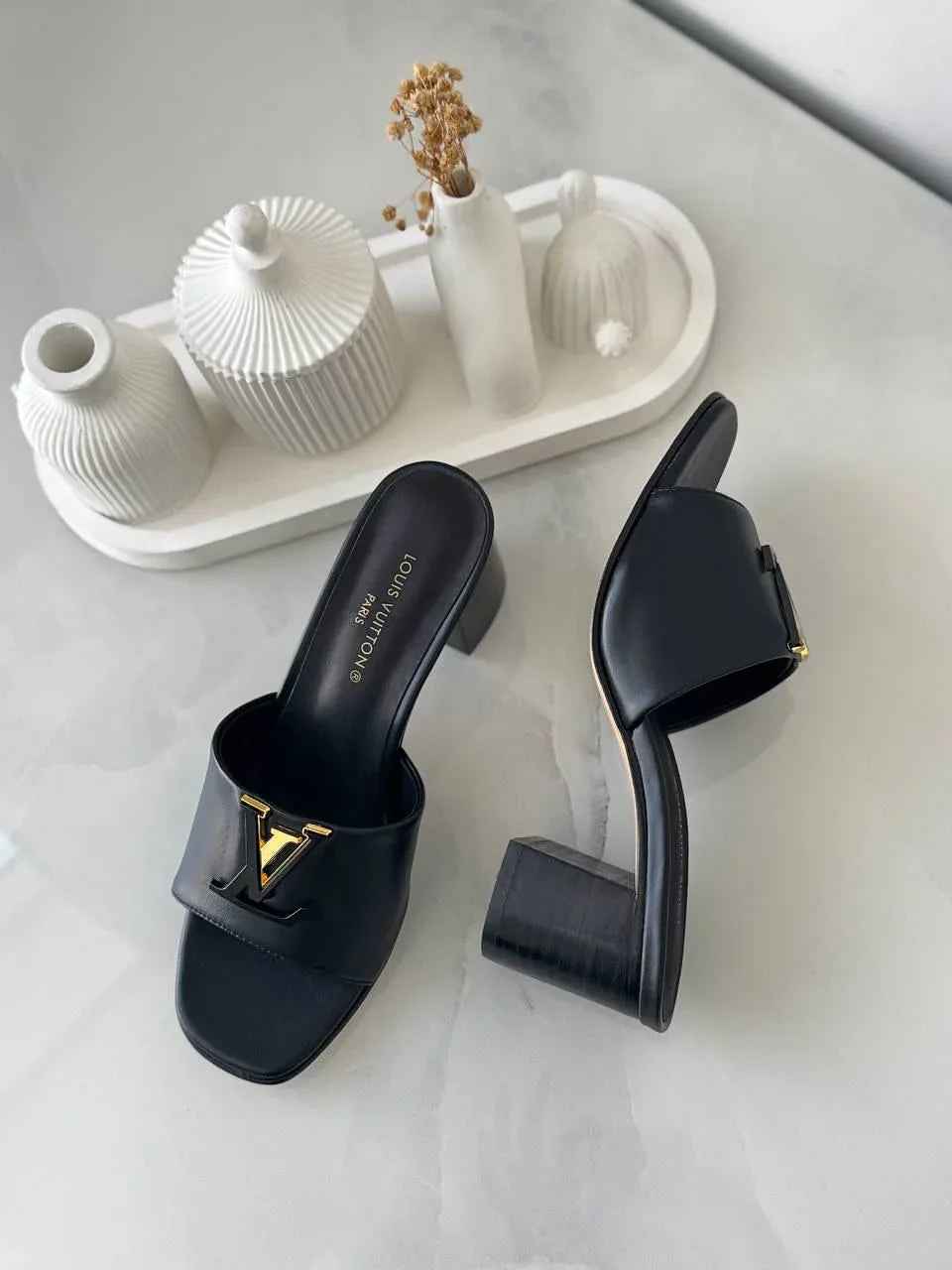 Elegant Calf Leather Mules
