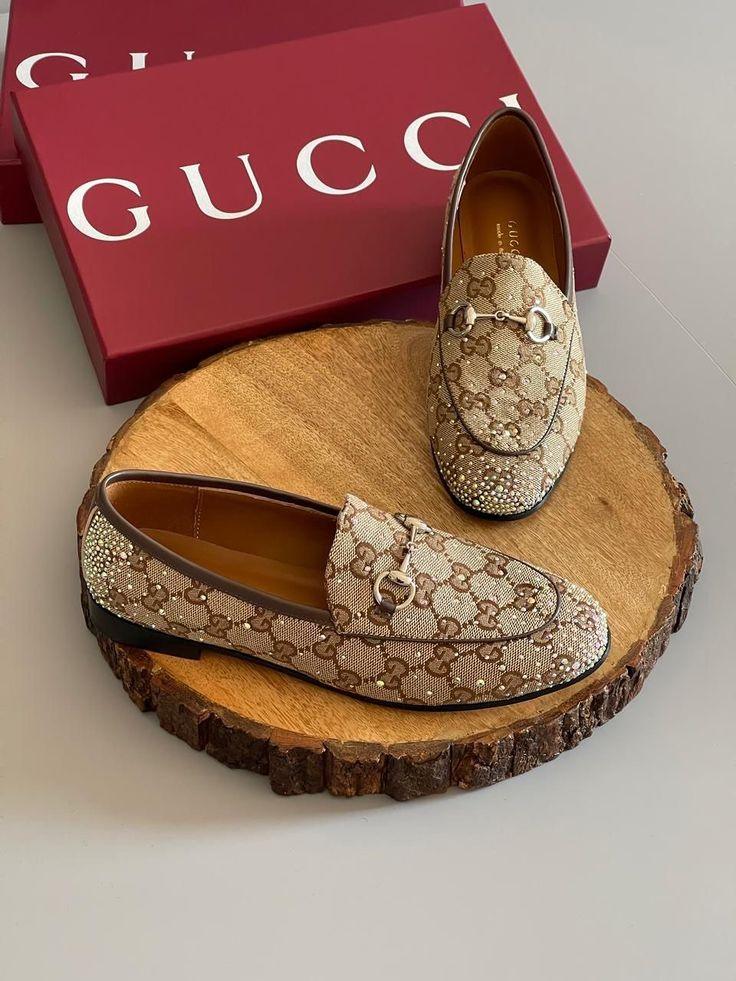 Crystal Embellished Canvas Loafers - Faizah Outlet