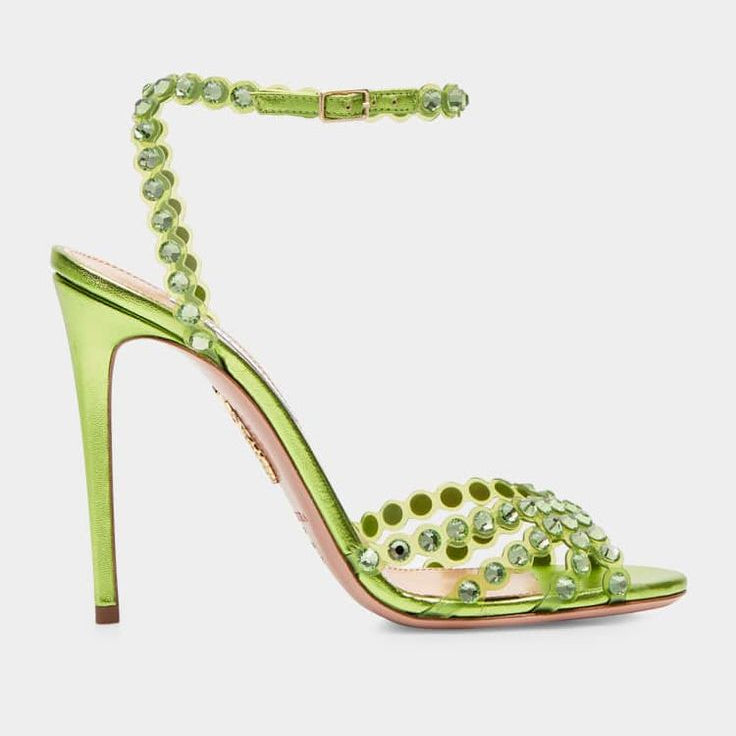Crystal Strap Stiletto Heel Sandals