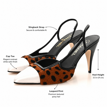 Cap Toe Slingback Pumps