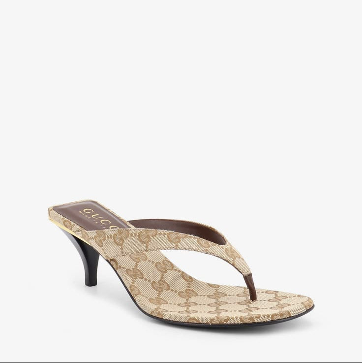Vittoria Red Leather Thong Sandals