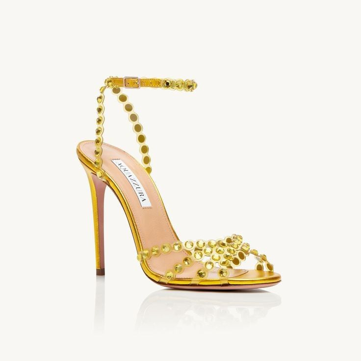 Crystal Strap Stiletto Heel Sandals