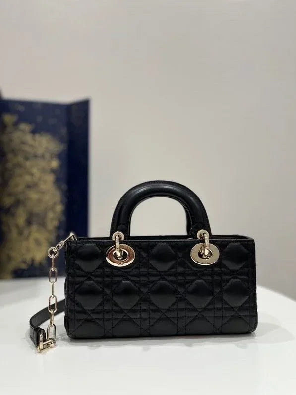 Lady D-Joy Small Lambskin Cannage Bag - Faizah Outlet