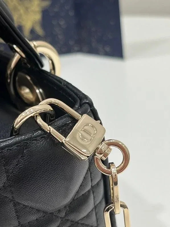 Lady D-Joy Small Lambskin Cannage Bag - Faizah Outlet