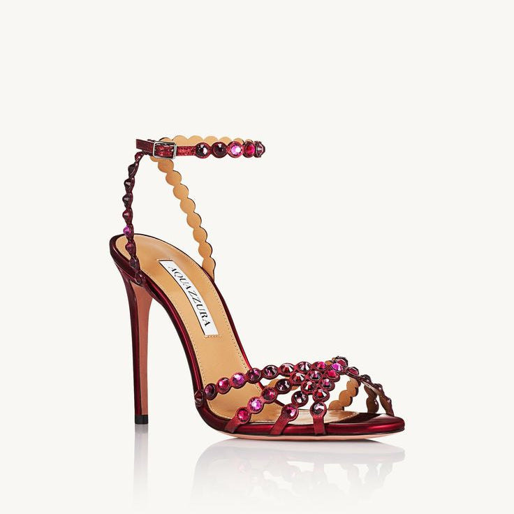 Crystal Strap Stiletto Heel Sandals