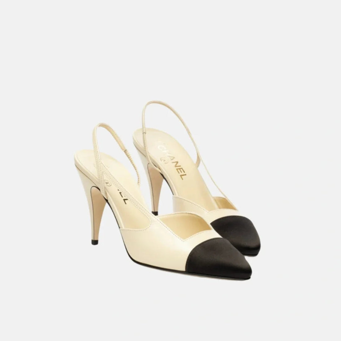 Cap Toe Slingback Pumps