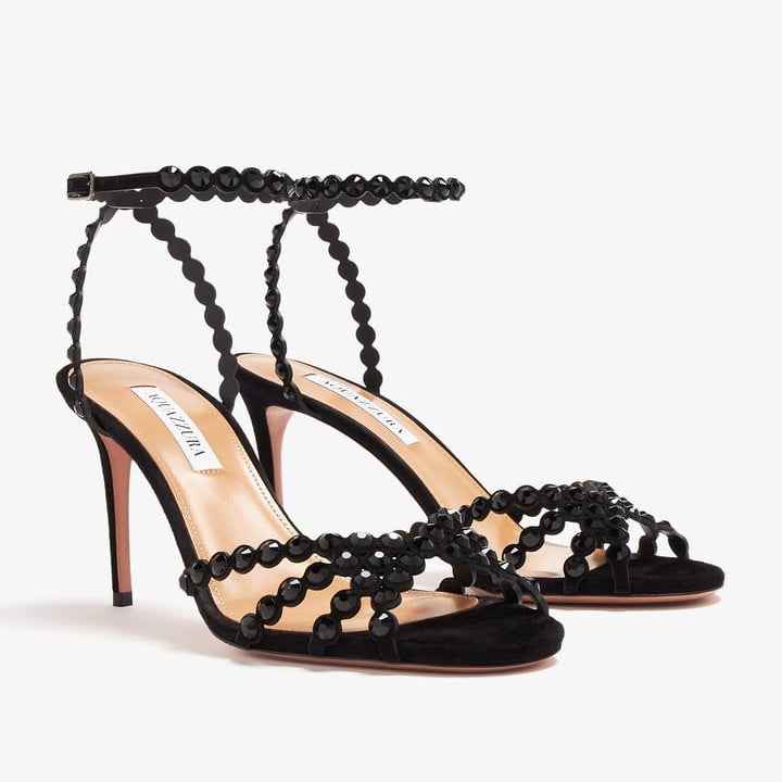 Crystal Strap Stiletto Heel Sandals