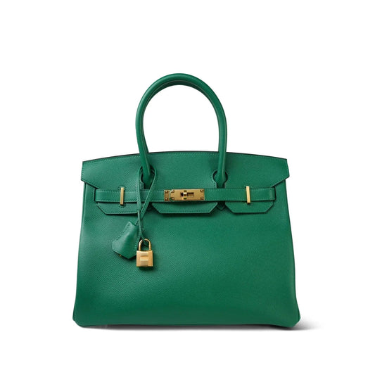 Premium Togo Leather Gold Handbag - Faizah Outlet