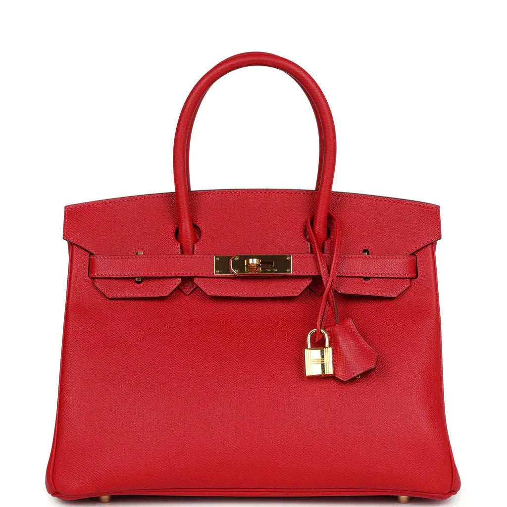 Premium Togo Leather Gold Handbag - Faizah Outlet