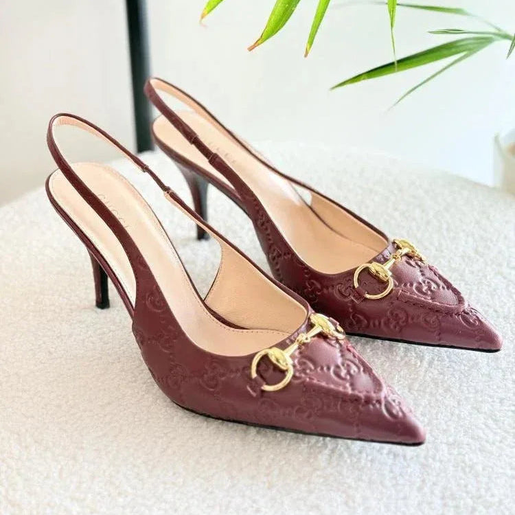 Horsebit Monogram GG Back Belt Heels - Faizah Outlet