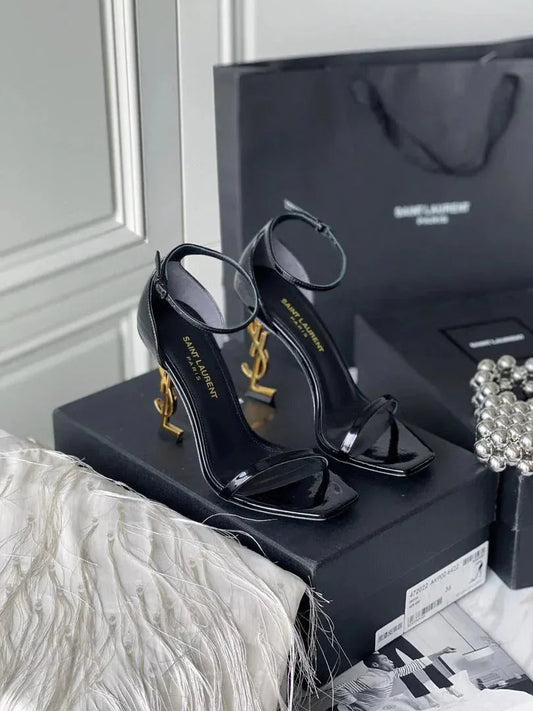 Elegant Patent Leather Heels - Faizah Outlet