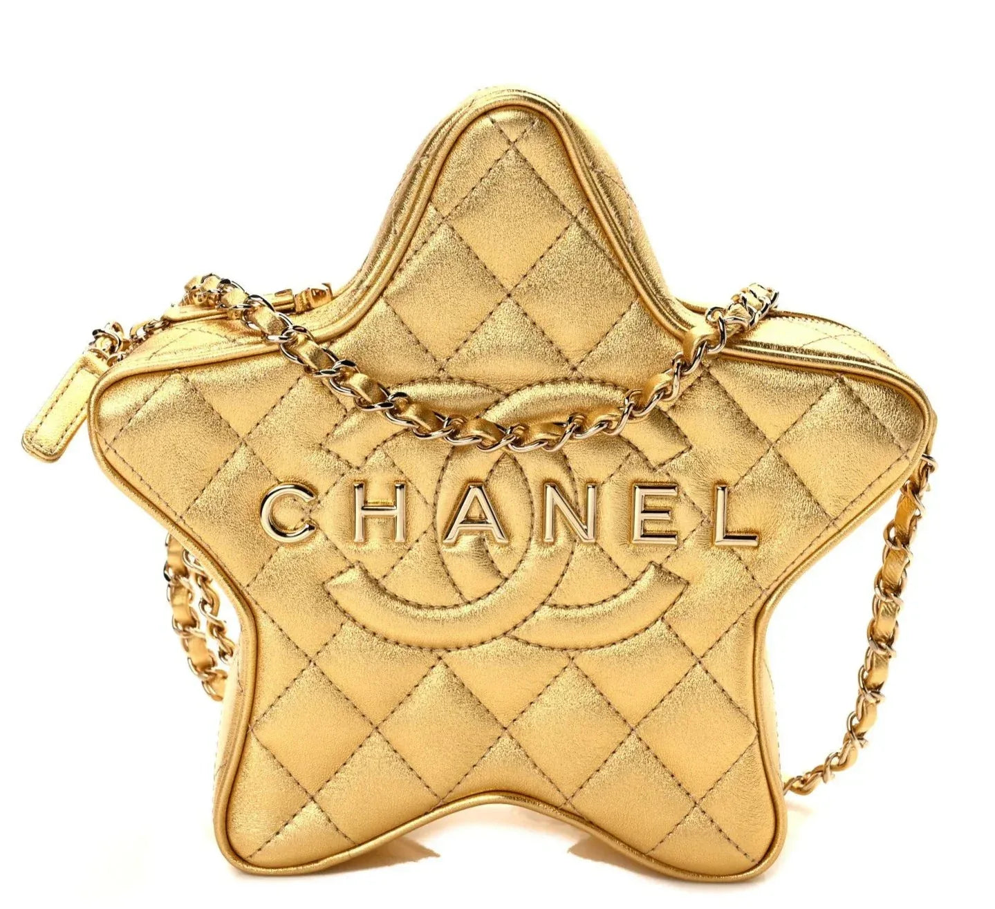 CHANEL Lambskin Quilted Walk of Fame Star Bag - Faizah Outlet