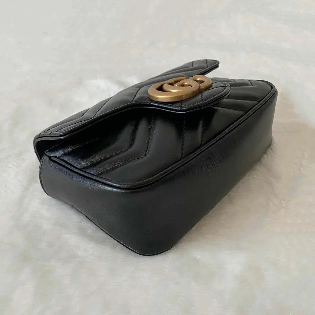 Black Matelassé Super Mini Bag - Faizah Outlet
